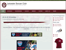 Tablet Screenshot of leicestersoccer.com